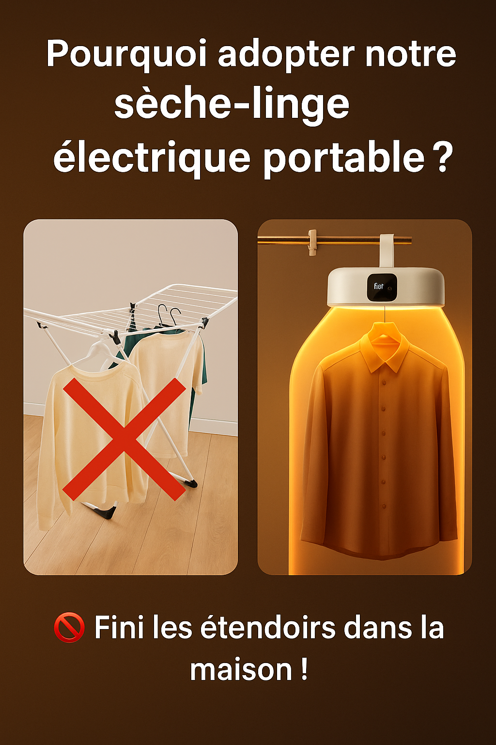 Sèche-linge pliable et portable – Pour la maison, les voyages et les petits espaces